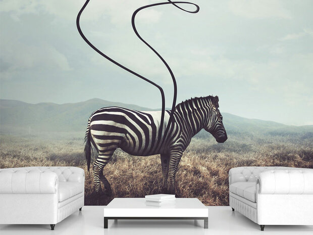 Zebra fotobehang Streepje los