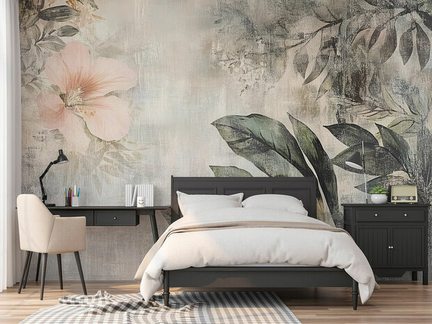 Botanisch fotobehang Hibiscus bloem II
