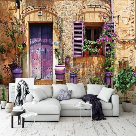 Straatje in Toscane fotobehang II