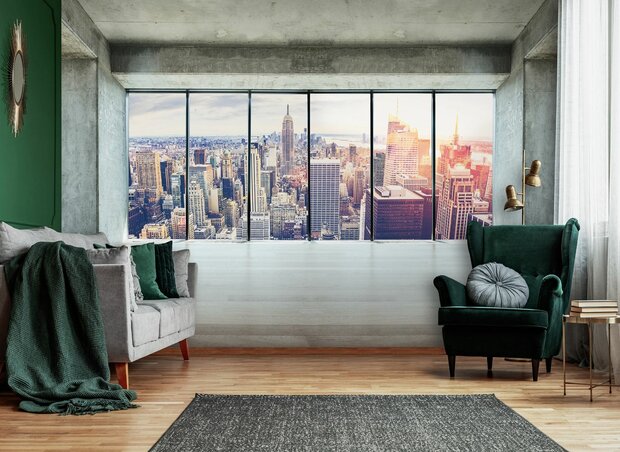New York fotobehang 3D view