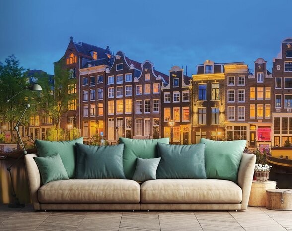 Amsterdamse gracht fotobehang