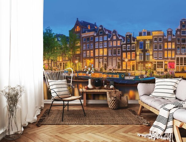 Amsterdamse gracht fotobehang