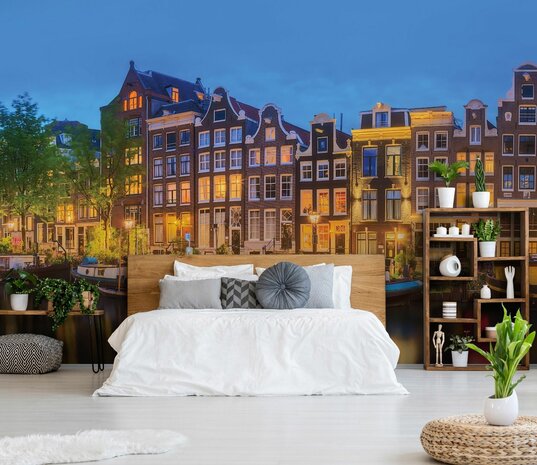 Amsterdamse gracht fotobehang