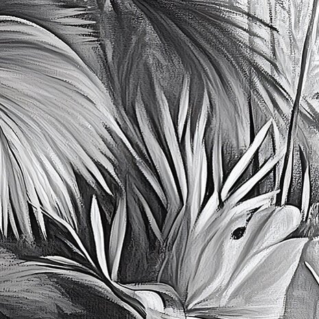 Jungle vlies fotobehang Zwart-Wit