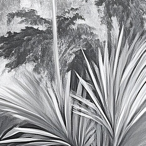 Jungle vlies fotobehang Zwart-Wit