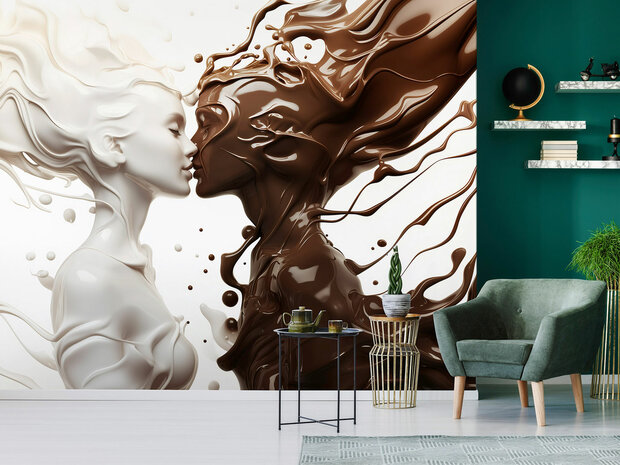Chocolate Kiss fotobehang