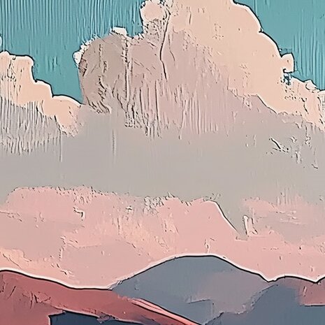 Landschap fotobehang Desert Painting