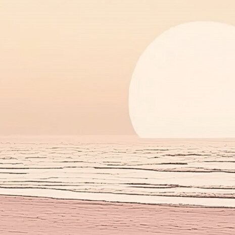 Strand fotobehang Palm Trees Sunset