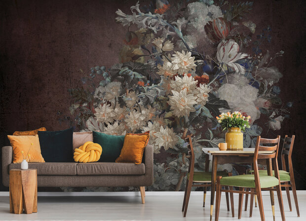 Vintage Bloemen fotobehang 