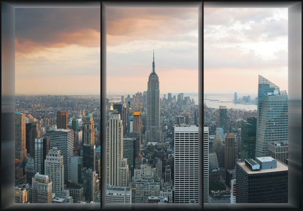 New York fotobehang Window view 