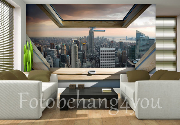 Uitzicht New York behang