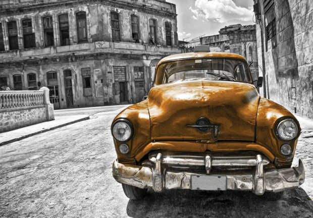 Auto fotobehang Cuba brons