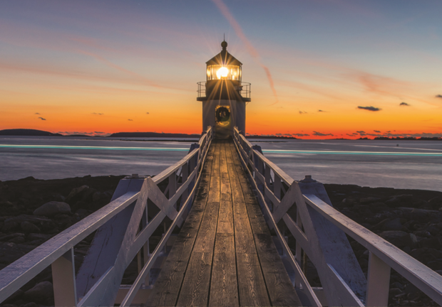 Lighthouse fotobehang sunset