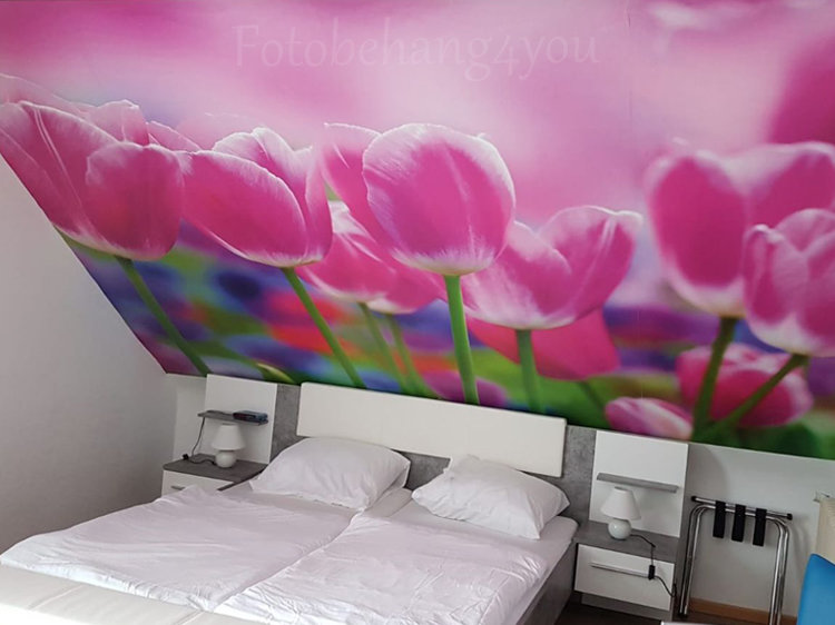 Tulpen fotobehang - Roze