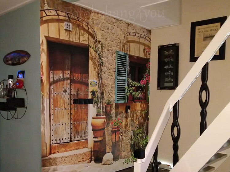 Straatje in Toscane fotobehang  