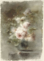 Vaas met rozen fotobehang