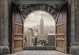 Openslaande deuren fotobehang New York