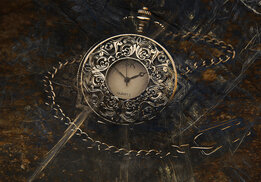 Vintage zakhorloge fotobehang