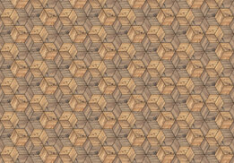 Hout behang Kubussen