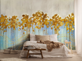 Golden Leaves fotobehang