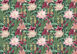 Bloemen fotobehang Floral Jungle