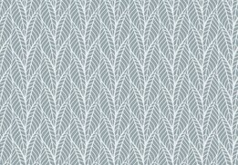 Bladeren patroon fotobehang Blauw