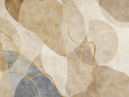 Abstract behang Boho Gold
