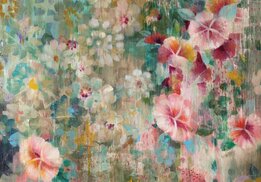 Bloemen fotobehang Flower Shower Art