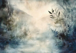 Mistig Landschap fotobehang