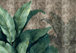 Grote groene bladeren fotobehang