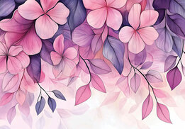 Roze Bloemen fotobehang V98