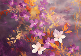 Bloemen fotobehang Purple Flowers