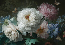Klassiek Bloemen fotobehang Pioenrozen