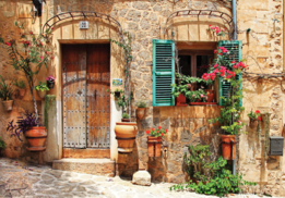 Straatje in Toscane fotobehang