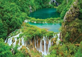 Waterval fotobehang Jungle