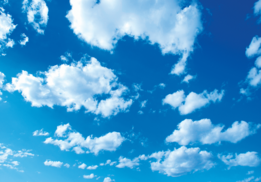 Blauwe lucht en wolken fotobehang