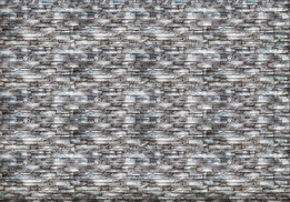 Stenen muur fotobehang - grijs/blauw