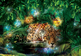Jaguar fotobehang jungle