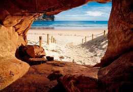 Grot 3D behang Strand