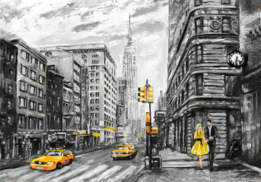 Yellow Cab  Art fotobehang