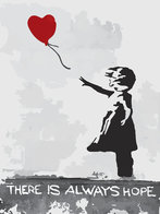 Balloon Girl fotobehang Banksy