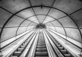 Roltrap fotobehang Metro