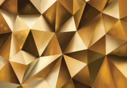 Abstract Gold behang Hexagon