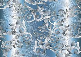 Ornament fotobehang Blauw