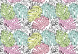 Palmbladeren fotobehang Pastel